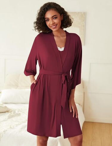 Ekouaer Robes Womens Nightgown and Robe Set 2 Piece Sexy Lace Spaghetti Strap Lightweight Sleepwear with Pockets S-XXL in Saudi Arabia
