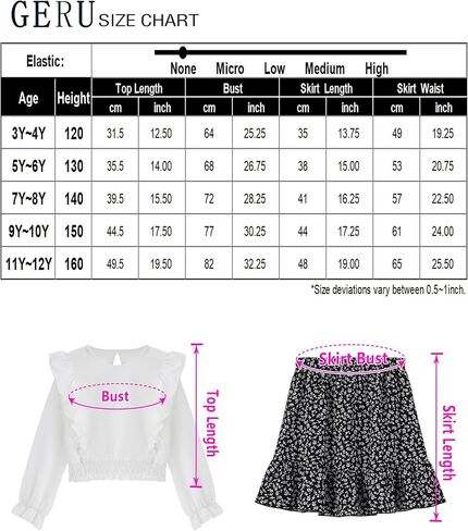Girls Floral Skirt Set Long Sleeve Ruffle Top and Skirts Outfit 2 Piece Toddler Girl Fall Clothes Sets in Saudi Arabia