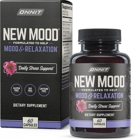 ONNIT New Mood - تخفيف التوتر العرضي، مكمل لدعم النوم والمزاج، 30 قطعة in Kuwait