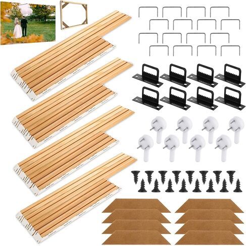 4 Pcs Canvas Frames, 12" x18" Canvas Stretcher Bar with Accessories, Solid Wood Canvas Frame for Oil Painting and Wall Art in Saudi Arabia