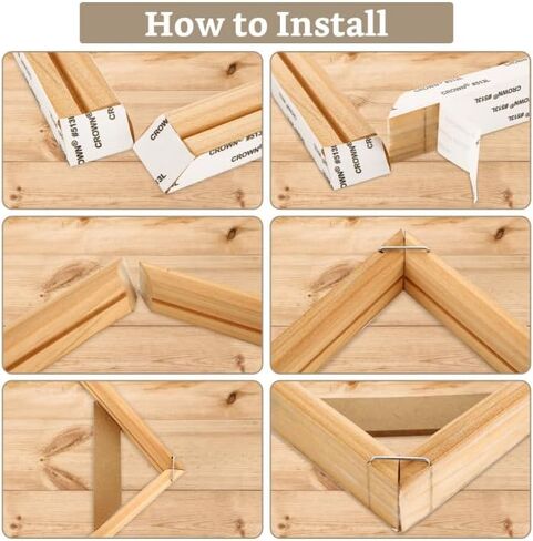 4 Pcs Canvas Frames, 12" x18" Canvas Stretcher Bar with Accessories, Solid Wood Canvas Frame for Oil Painting and Wall Art in Saudi Arabia