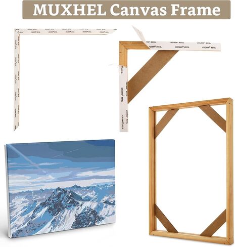 4 Pcs Canvas Frames, 12" x18" Canvas Stretcher Bar with Accessories, Solid Wood Canvas Frame for Oil Painting and Wall Art in Saudi Arabia