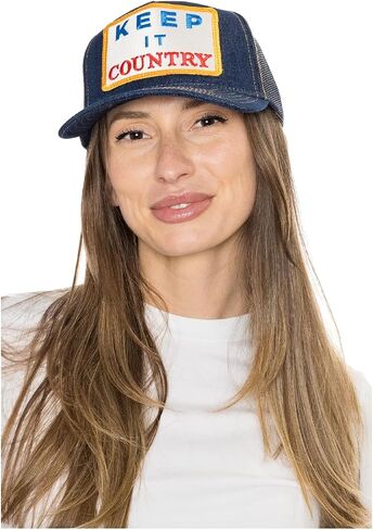 Friday Feelin' Keep It Country Trucker Hat for Daily Wear Snapback Hats for Men & Women Denim- One Size in Saudi Arabia