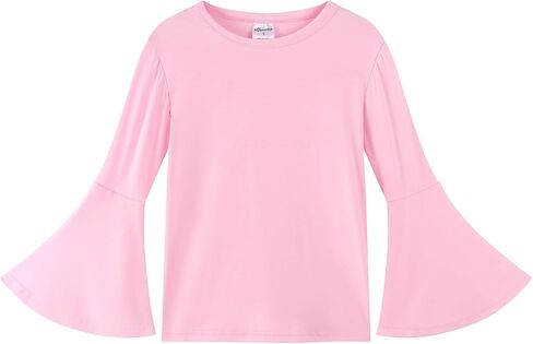 Noomelfish Girls Long Bell Sleeve Top Cute Western Shirts Blouse (5-12 Years) in Kuwait