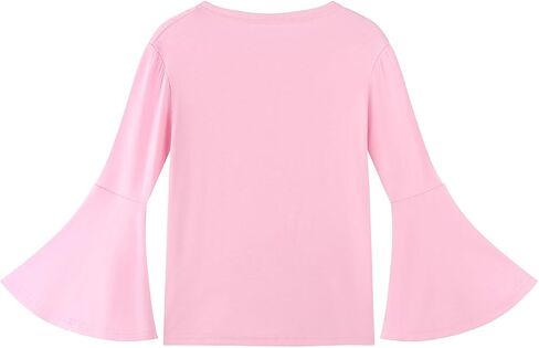 Noomelfish Girls Long Bell Sleeve Top Cute Western Shirts Blouse (5-12 Years) in Kuwait