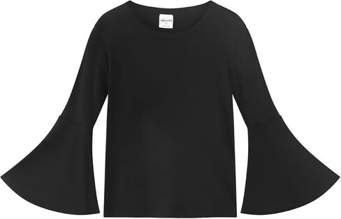 Noomelfish Girls Long Bell Sleeve Top Cute Western Shirts Blouse (5-12 Years) in Kuwait