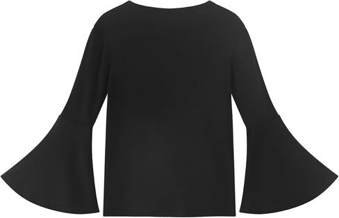 Noomelfish Girls Long Bell Sleeve Top Cute Western Shirts Blouse (5-12 Years) in Kuwait