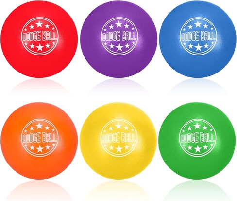 مجموعة Jerify 6 قطع من كرات دودج بول الإسفنجية بمقاس 6 بوصات من إسفنج الجلد الناعم، كرات دودج بولز كبيرة الحجم، إسفنج منخفض الكثافة للمعدات الرياضية غير اللدغة للأطفال والكبار in Kuwait