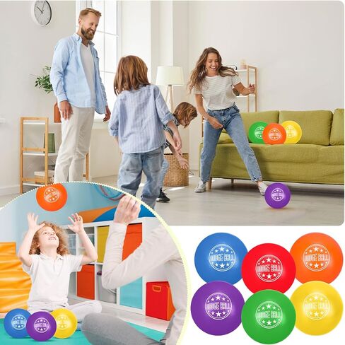 مجموعة Jerify 6 قطع من كرات دودج بول الإسفنجية بمقاس 6 بوصات من إسفنج الجلد الناعم، كرات دودج بولز كبيرة الحجم، إسفنج منخفض الكثافة للمعدات الرياضية غير اللدغة للأطفال والكبار in Kuwait