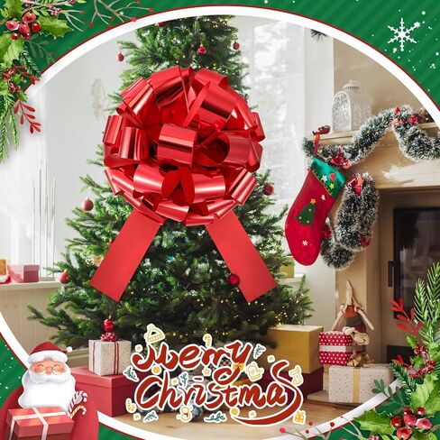 Norme 2 حزمة 26 بوصة عيد الميلاد سيارة القوس اضافية كبيرة سحب القوس كبير التفاف القوس للهدايا ضخمة الأقواس الحمراء للسيارات ديكور فراشة شكل هدية القوس للمنازل هدية كبيرة القوس القوس السيارة العملاقة in Kuwait