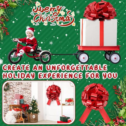 Norme 2 حزمة 26 بوصة عيد الميلاد سيارة القوس اضافية كبيرة سحب القوس كبير التفاف القوس للهدايا ضخمة الأقواس الحمراء للسيارات ديكور فراشة شكل هدية القوس للمنازل هدية كبيرة القوس القوس السيارة العملاقة in Kuwait