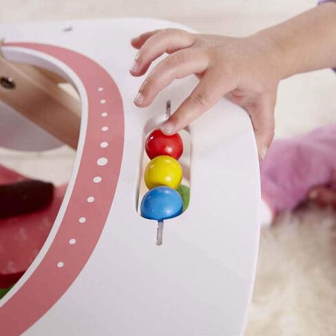 Hape Babydoll Stroller Toddler Wooden Doll Play Furniture Pink, L: 17.5, W: 12.8, H: 20.2 inch in Saudi Arabia