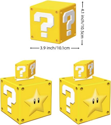 صندوق نقود مفاجئ من Super Bros Mini Question Block، قطعة واحدة من صندوق نقود مفاجئ للنقود مع 30 قطعة من الحقائب الشفافة، لوازم الحفلات المضحكة للهدايا النقدية، لعبة مهرجان عيد الميلاد in Saudi Arabia