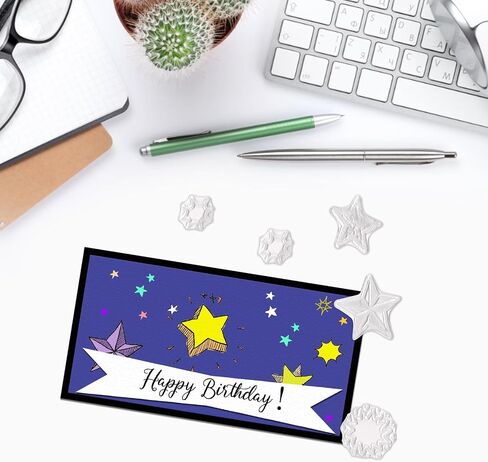 ABTOLS Star Clear Stamps for Card Making, Firework Clear Rubber Stamps Pentagram Silicone Reusable Stamp for DIY Scrapbooking Paper Craft Album Decor in Saudi Arabia