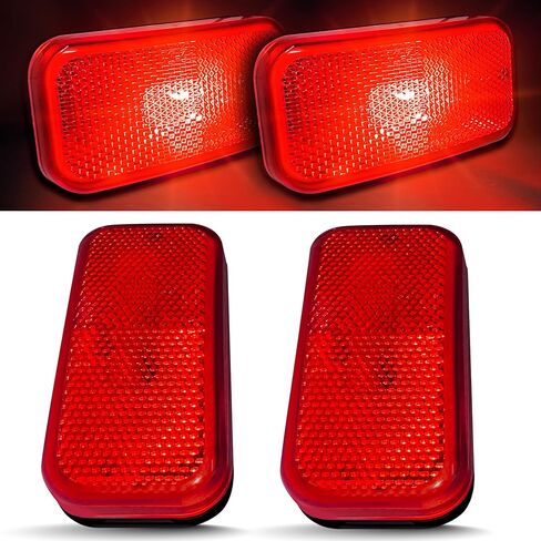 Command Electronics OEM 12V Modern Incandescent RV & Trailer Clearance Light – Made in USA – Amber, White Base – 2-Pack in Kuwait