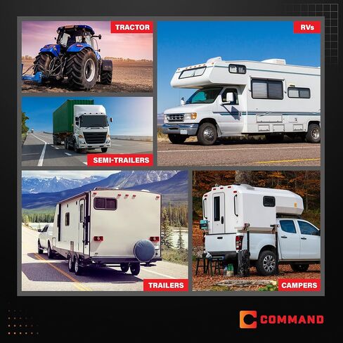 Command Electronics OEM 12V Modern Incandescent RV & Trailer Clearance Light – Made in USA – Amber, White Base – 2-Pack in Kuwait