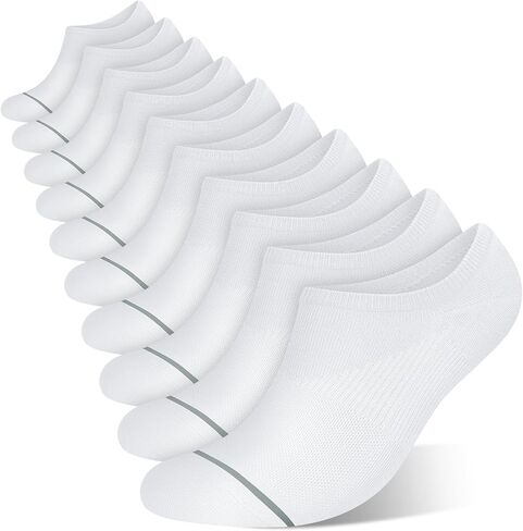 wernies No Show Socks Men 10 Pairs Low Cut Socks Thin Casual Invisible Socks with Non Slip Grips in Saudi Arabia