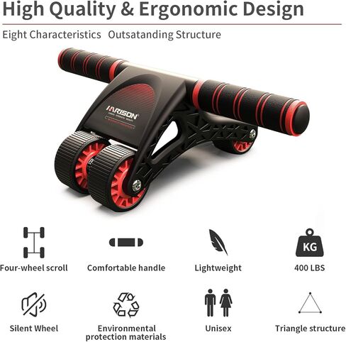عجلة هاريسون آب رولر للتمارين الأساسية - آب رولر لتمرين البطن للرجال والنساء in Kuwait
