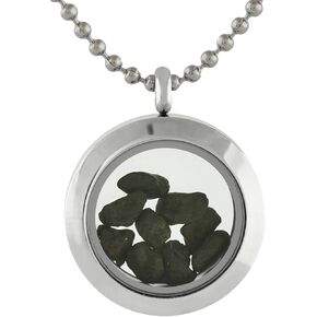 Starborn Gemstone Window Pendant in Stainless Steel