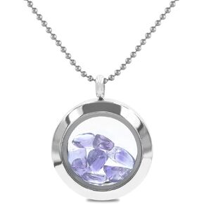 Starborn Gemstone Window Pendant in Stainless Steel