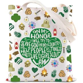 ENSIANTH Scout Tote Bag Scout Troop Leader Gift Scout Life Shoulder Bag Scouts Group Gift Scout Mom Gift