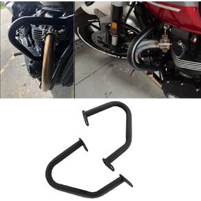 Crash Bars Motorcycle Highway Engine Guard Bumper Frame Falling Protectors For Bonneville Bobber Bonneville T100 T120 Street Twin Cup Thruxton 1200 R 2016 2017 2018 2019 2020 2021 2022 2023(Black)