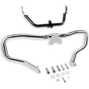 Chopped Engine Guard 1-1/4" Front Highway Crash Bar Protector W/Fairing Support Bracket Chrome Fit for 2015-2023 Road Glide Trike FLTR Models Replacement P/N 49000235