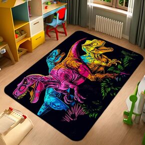 Dinosaur Rug - Fun Dinosaur Area Rug for Bedroom and Playroom - Dino Carpet - 36x24 inches