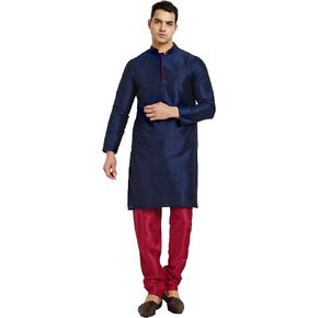Men's Casual Art Silk Kurta Pajama Set