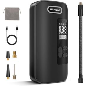 Tire Inflator Portable Air Compressor, Cordless Digital Air Pump with 4 Preset Modes for Bike, Ball, Motorcycle & Car, Alloy Design