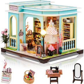 DIY Miniature House Kits, Tiny House Kit, Doll House Kits for Adults to Building, Unique Gift for Birthday Christmas Day, Retro Loft