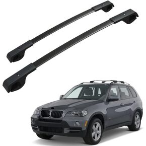 Roof Bars fit for BMW X5 E70 2005-2010 Aluminum Cross Bar Replacement for Rooftop Cargo Carrier Bag Luggage Kayak Canoe Bike Snowboard Skiboard