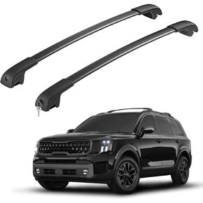 Car Roof Rack Cross Bars Compatible with KIA Sportage SX/EX & SX/EX Prestige 2023 2024 with Lock, Aluminum Cross Bar for Rooftop Cargo Carrier Luggage Kayak Canoe Bike Snowboard