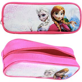Officially Licensed Disney Frozen Single Zipper Pouch Pencil Case - Elsa and Anna
