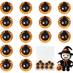 MUCUNNIA 10 قطع 16 مم عيون أمان عنكبوت للحياكة مع غسالات عيون أمان بلاستيكية لعيون الكروشيه اليدوية أميجورومي لحيوانات الكروشيه حيوانات الكروشيه DIY زينة الهالوين صناعة الدمى in Kuwait