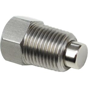 VOTEX - MADE in USA - 1/8"-27 NPT Stainless Steel Industrial (External Head) Neodymium Magnetic Oil Drain Plug - Part Number DP034