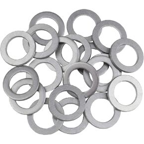 VOTEX - Made in USA - M18 18MM Oil Drain Plug Crush Washer Gasket Seal Ring for Honda/Acura and More - Oil/Coolant - Aluminum - 20 Pack - 94109-2000, 90471-PX4-000, ACWM18