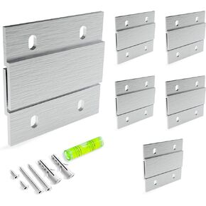 French Cleat Hanger Kit 2 inch 2 Pairs 30 lb Z Hanging Heavy Picture Mirror Frame Wall Mounting Bracket Aluminum Hardware Duty Hooks Drywall Clips Large Canvas Painting Headboard Whiteboard