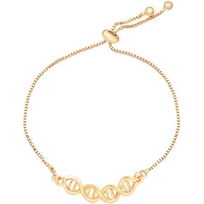 Adjustable Infinity Spiral DNA Double Helix Chemistry Science Bracelet