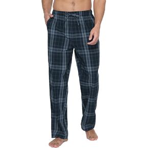 LAPASA Men's 100% Cotton Woven Plaid Pajama Pants Lounge Sleepwear Pj Lightweight Bottoms Soft Drawstring and Pockets M38 in Kuwait