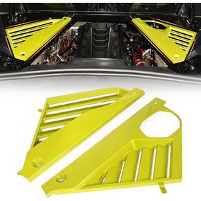 Carbon Fiber Pattern Rear Engine Bay Cover,Engine Shroud Trim Panel fit for Chevy Chevrolet Corvette C8 Coupe 2020-2023,Back Engine Compartment Cover Set,Left Right Vent Cover,2PCS