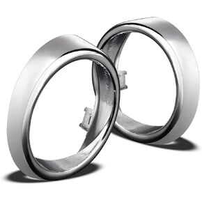 CULMKARI Fog Light Lamp Trim Bezel Ring Fits for 2010-2014 In-finiti G37 M56 M37 G25 Q70 Sedan With Sport Package 62257-1MS2A 62256-1MS2A Chrome