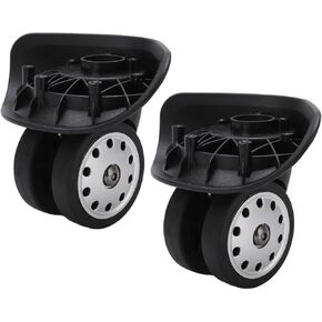 HURRISE Luggage Caster, 1 Pair Universal Porous Luggage Suitcase Wheels PP PET Swivel Wheels Replacement Outdoor Luggage Accessories with 15Pcs Screws for Travel Bags Large Size