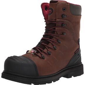 FSI FOOTWEAR SPECIALTIES INTERNATIONAL Men's 7555 Hammer 8" Carbon Toe Puncture and Slip Resistant Leather Brown Work Boots