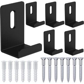 6Pcs Metal Mirror Clips 3/4 Wide Channel Mirror Hanger Clip Large Heavy Retainer Clips for Mirrors with Screw Mirror Clips for Wall Mounting Frameless Mirror Billboard Displays Tile Display