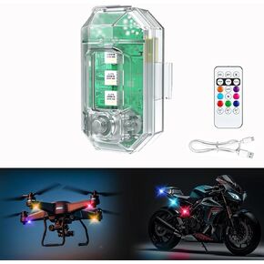 LED Strobe Drone Light,LED Strobe Lights,8 Colors USB Anti Collision Light,Rechargable Led Flash,for Drone Night Flying,Fits for DJI Mini 4 Pro,Avata 2,Mini 4k and All RC Drones Accessory.(4PCS)