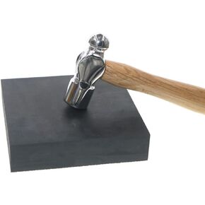 Jewelry Making Kits - Rubber Bench Block (4x4in) with Jewelry Hammer,Metal Stamping kit,Jewelry Tools for Jewelry Repairs, Jeweler's Rubber Stamping Block