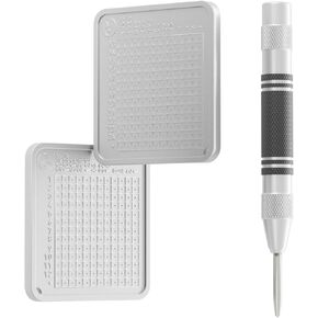 OneKey KeyTag- Crypto Seed Backup (2pcs with Punch Tool), Up to 24 Words Support BIP39 Cypto Wallets, Titanium Plate, Cold Storage Cryptocurrency Compatible with Ledger, Trezor, Safepal, Keepkey