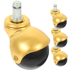 Ball Casters Wheels, 2" casters Set of 4 Brass Vintage Antique casters,Antique Brass Top Plate Casters Vintage Antique Swivel Wheel for Furniture, Ottoman, Wheelchair, Coffee Table for Sofa, Chair