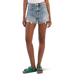 KUT from the Kloth Women's Taylor High Rise Shorts with Raw Hem